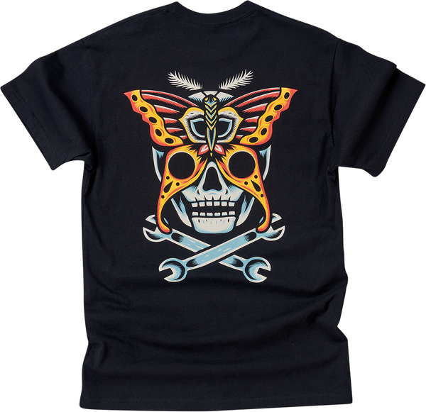 Skull Moth T-shirt Black S, 5, nordicamoto.ro