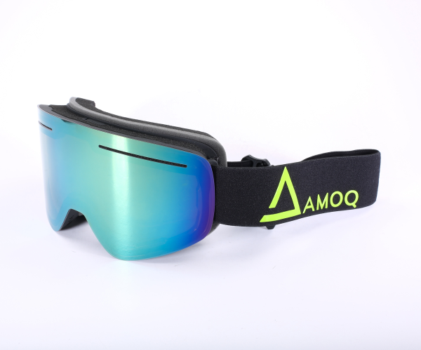 AMOQ Vision Snow Goggles Black-HiVis - Gold Mirror, 4, nordicamoto.ro