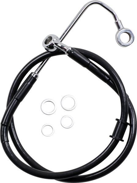 Extended Length Stainless Steel Brake Line Black, Vinyl Coated Oversize [+51 mm (2'')], 1, nordicamoto.ro