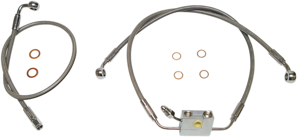 Xr Dual Disc Abs Brake Line Kit Chrome Oversize [+203 mm (8'')], 1, nordicamoto.ro