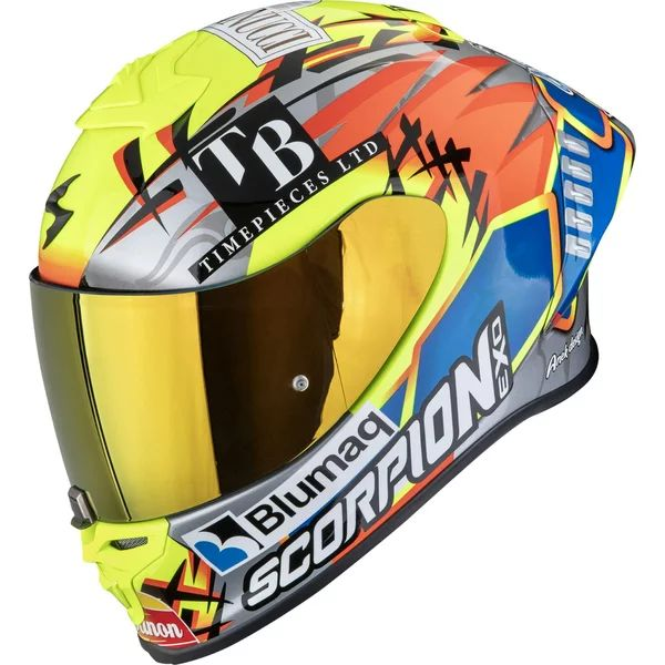 Casca integrala sport SCORPION EXO-R1 EVO II AIR ARON MISANO L Argintiu/Galben fluo/Albastru, 1, nordicamoto.ro