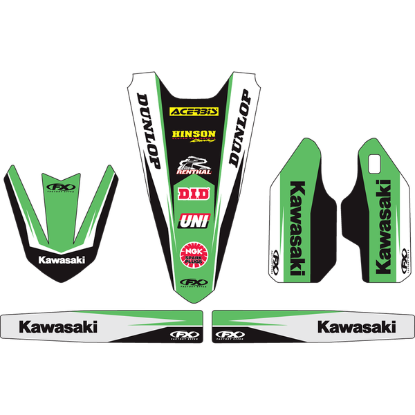 Trim Kit Graphics Black, Green, White, 1, nordicamoto.ro