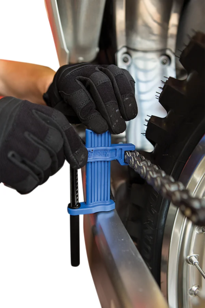 Slacksetter Pro Chain Slack Setting Tool Anodized, Black, Blue, 2, nordicamoto.ro
