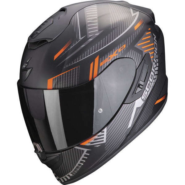 Casca integrala sport/touring SCORPION EXO-1400 EVO AIR SHELL Negru mat/Rosu M, 2, nordicamoto.ro