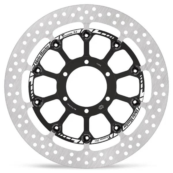 Halo sorozatú úszó rotor – fekete, ezüst, rozsdamentes acél, 1, nordicamoto.ro