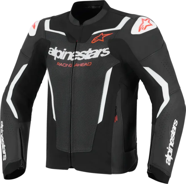 Alpinestars GP Force Airflow V2 bőrdzseki, fekete/fehér, 48-as méret, 1, nordicamoto.ro