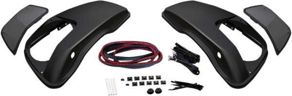 Saddlebag Speaker Lid Kit Black, Matte, 3, nordicamoto.ro