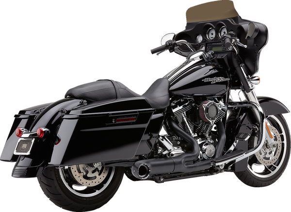 Turn Out 2-into-1 Exhaust System Black, 2, nordicamoto.ro