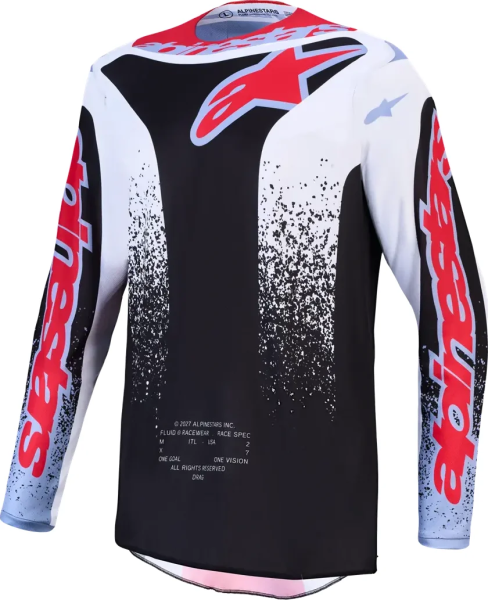 Alpinestars Fluid Drag póló, fekete/fehér/piros, S-es méret, 1, nordicamoto.ro