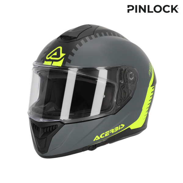 Acerbis Krapon 22-06 teljes arcú sisak, szürke/sárga, L méret, 1, nordicamoto.ro