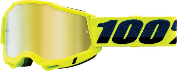 Ochelari 100% Accuri 2 Fluo Yellow Gold/Mirror Lentila colorata ONE SIZE, 1, nordicamoto.ro