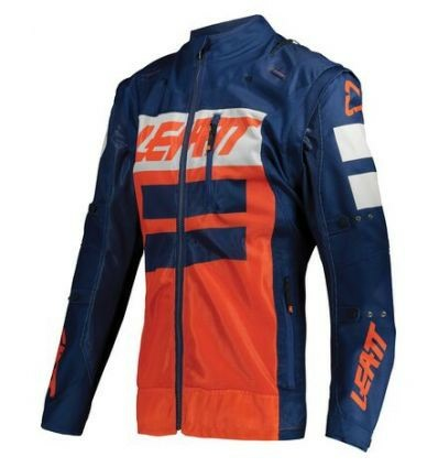 Leatt Enduro Moto 4.5 X-FLOW kabát, narancssárga/kék, M-es méret, 1, nordicamoto.ro