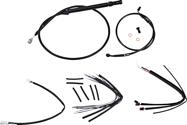 Handlebar Cable And Brake Line Kit For Burly Ape Handlebars Black, 1, nordicamoto.ro