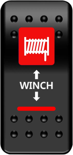 Rocker Switch Black, Red, White, 1, nordicamoto.ro