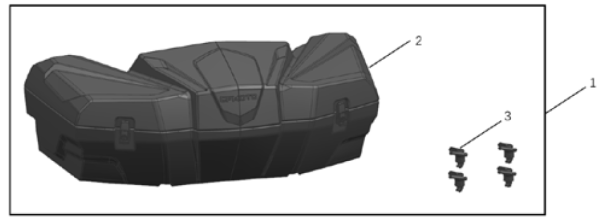 CFMOTO CFORCE 600 / 625 TOURING ATV hátsó csomagtartó – 90 l, fekete, 4, nordicamoto.ro