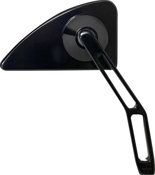 Mini Mirror W/v2 Cut-out Stem Black, 1, nordicamoto.ro