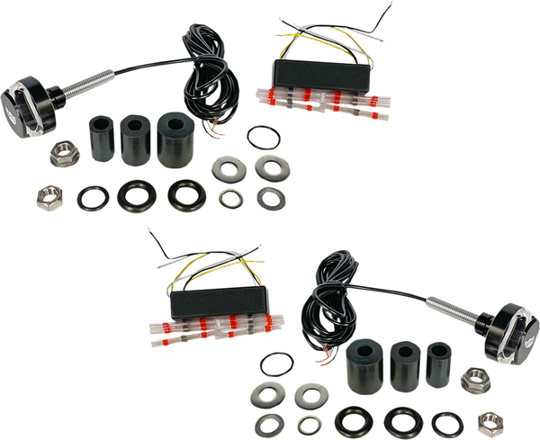 Led Handlebar End Signal/running Lights Black, Gloss, 1, nordicamoto.ro