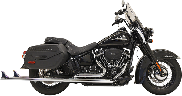 Fishtail True Dual Exhaust System Black, 1, nordicamoto.ro