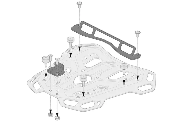 SW-Motech adapterkészlet Adventure Racks-hez, fekete GPT0015235700B, 4, nordicamoto.ro