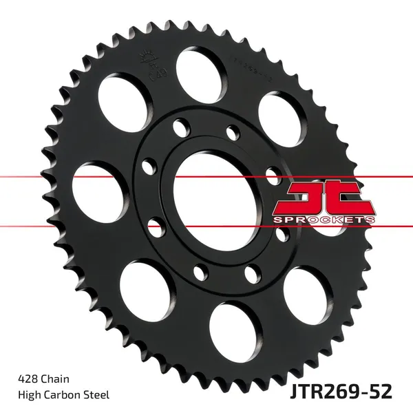 JT SPROCKETS Fekete hátsó lánckerék, 1, nordicamoto.ro
