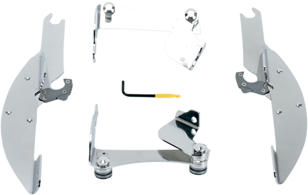 Fats/slim Windshield Trigger-lock Complete Mount Kit Polished, 1, nordicamoto.ro