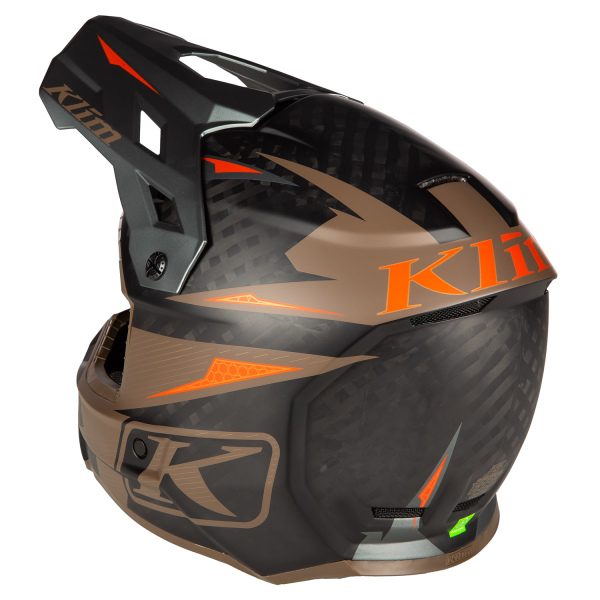 Casca Klim F3 Carbon Pro Off-Road ECE STRIKER REDROCK, 10, nordicamoto.ro
