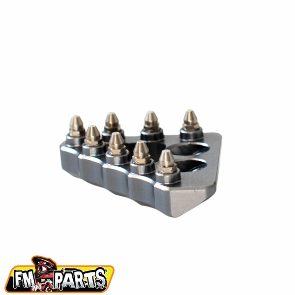Megnövelt fékpedál-fedél FM-Parts V2 KTM/Husqvarna/GasGas modellekhez, pisztolyfém szürke, 1, nordicamoto.ro