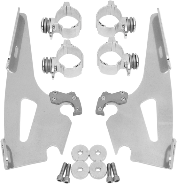 Fats/slim Windshield Trigger-lock Complete Mount Kit Polished, 1, nordicamoto.ro