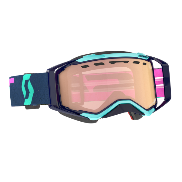 Scott Goggle Prospect Snow Cross turquoise blue/pink enhancer rose chrome, 1, nordicamoto.ro