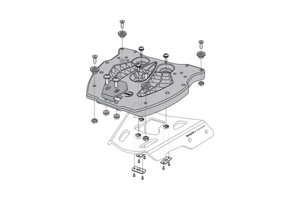 Adaptor SW-Motech pentru Luggage Alu-Rack Negru GPT00152400, 1, nordicamoto.ro