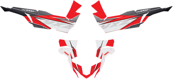 Complete Utv Graphics Kit Gray, Red, 1, nordicamoto.ro