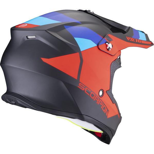 SCORPION EXO VX-16 EVO AIR SPECTRUM Cross-Enduro sisak, matt fekete/piros/kék, M-es méret, 1, nordicamoto.ro