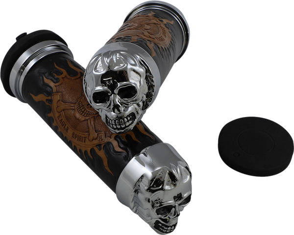 Skull Grips Black, 1, nordicamoto.ro