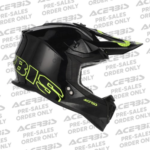 Acerbis Linear 22-06 egyszínű fekete/fluo sárga S méretű sisak, 2, nordicamoto.ro