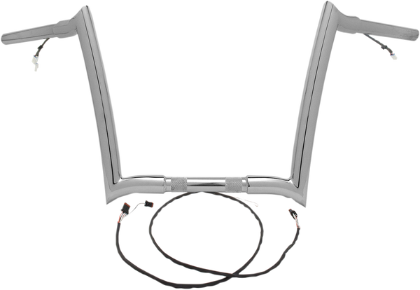 Pre-wired Monkey Bar Handlebar Silver, 2, nordicamoto.ro