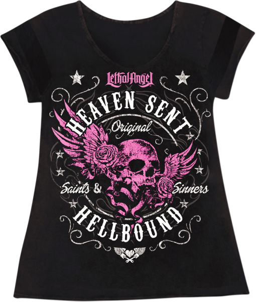 Tee Wmens Heaven Sent Sm Black S, 1, nordicamoto.ro