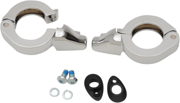 Turn Signal Fork Clamps Chrome, 1, nordicamoto.ro