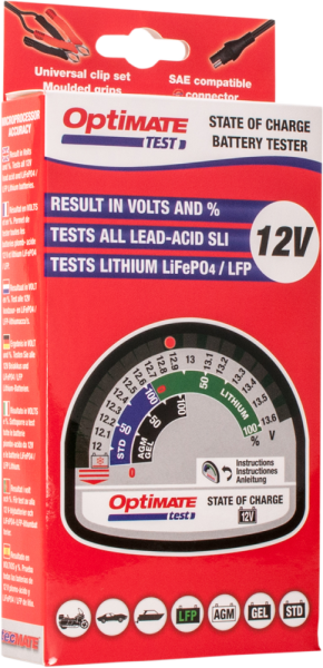 Optimate Test State Of Charge Black, White, 1, nordicamoto.ro