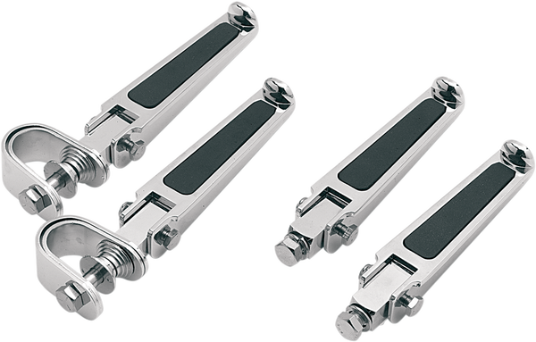 Footpegs With Rubber Inlay Silver, 2, nordicamoto.ro