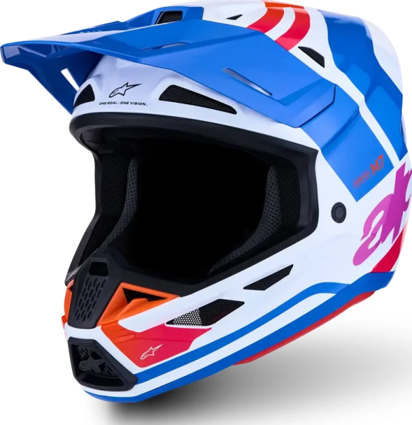 Alpinestars S-M7 Core sisak, fehér/kék/rózsaszín, XXL, 1, nordicamoto.ro