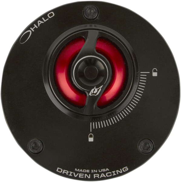 Halo Fuel Cap Black, Red, 1, nordicamoto.ro