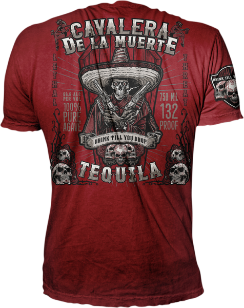 Vintage Velocity Bandido Tequila T-shirt Red 3XL, 3, nordicamoto.ro