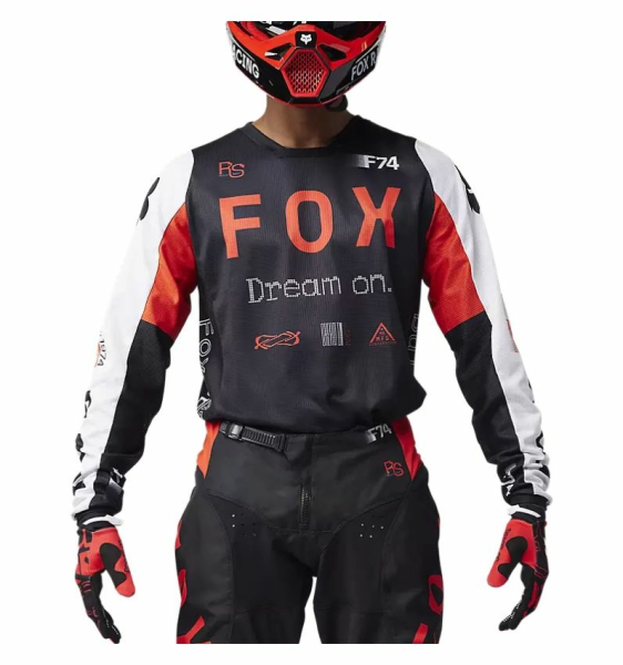 FOX 180 Race Spec póló, fekete/piros/fehér, M, 4, nordicamoto.ro
