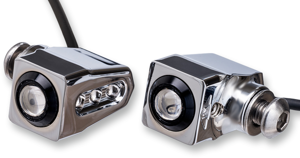 Single Rat Eye Led Turn Signals Chrome, 1, nordicamoto.ro