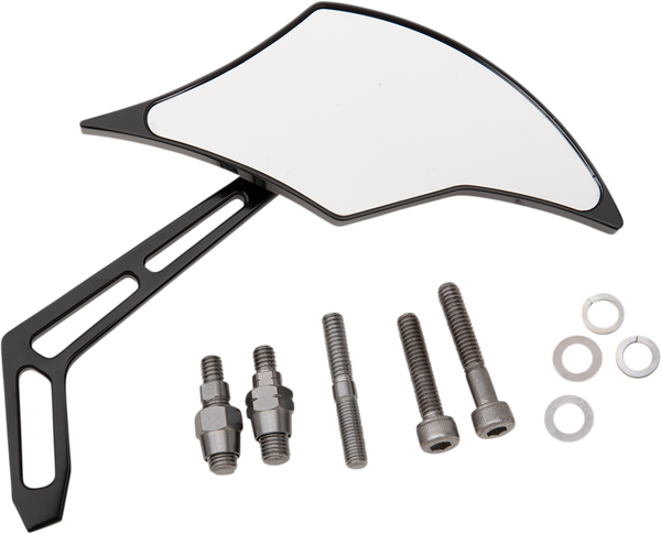 Billet Aluminum Mirrors With Clear Glass Black, 2, nordicamoto.ro
