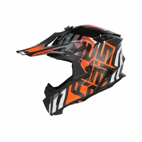 Acerbis Steel Carbon 22.06 sisak, fekete/narancssárga, 11, nordicamoto.ro