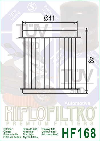 Filtru ulei DAELIM NS/SL125 Hiflofiltro HF168, 1, nordicamoto.ro