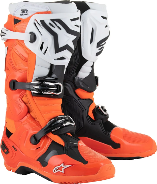 Alpinestars Tech 10 Enduro narancssárga csizma, 42-es méret, 1, nordicamoto.ro
