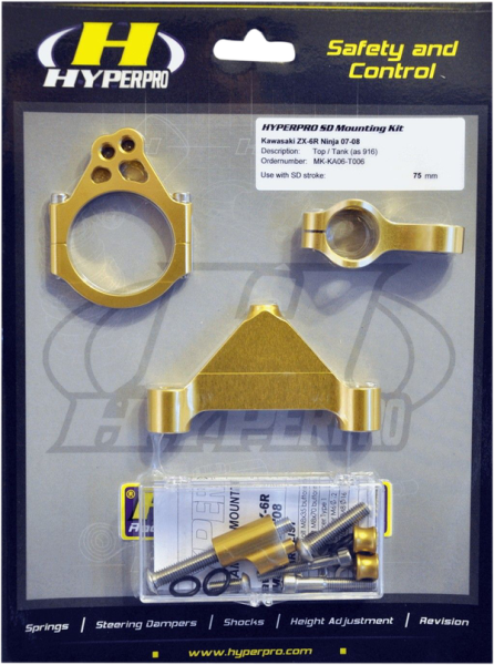 Steering Damper Mounting Kit Gold, 2, nordicamoto.ro