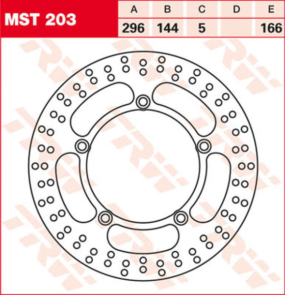 Rögzített féktárcsa, kör alakú, 250–299 mm, 2, nordicamoto.ro